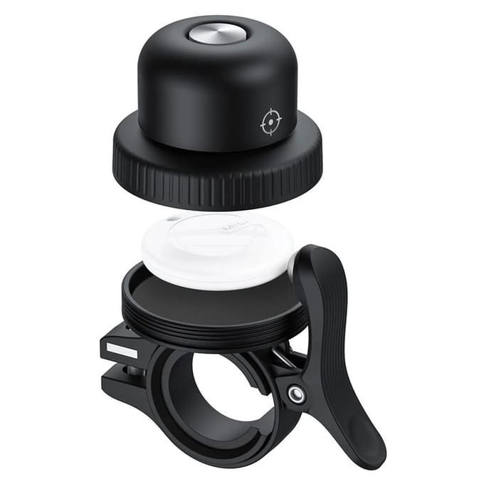 MiLi MiBell - Apple Find My - Fiets tracker - Bluetooth Tracker - Anti-Diefstal - Fietsbel inclusief tracker Zwart