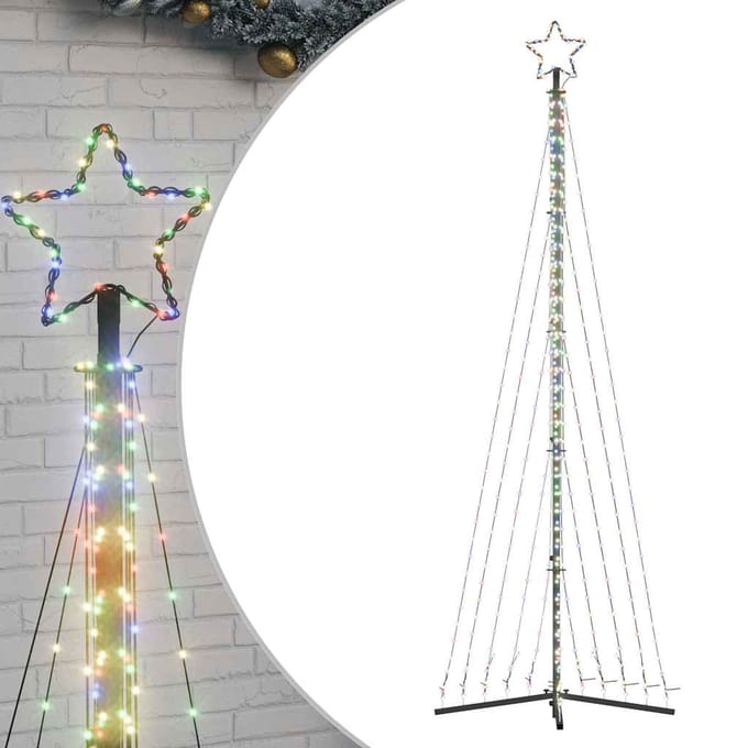 vidaXL - LED-kerstboom - 495 - LEDs - kleurrijk - 300,5 - cm