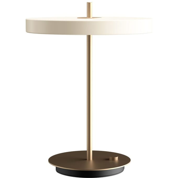 UMAGE LED tafellamp Asteria Table, USB, parelwit/messing
