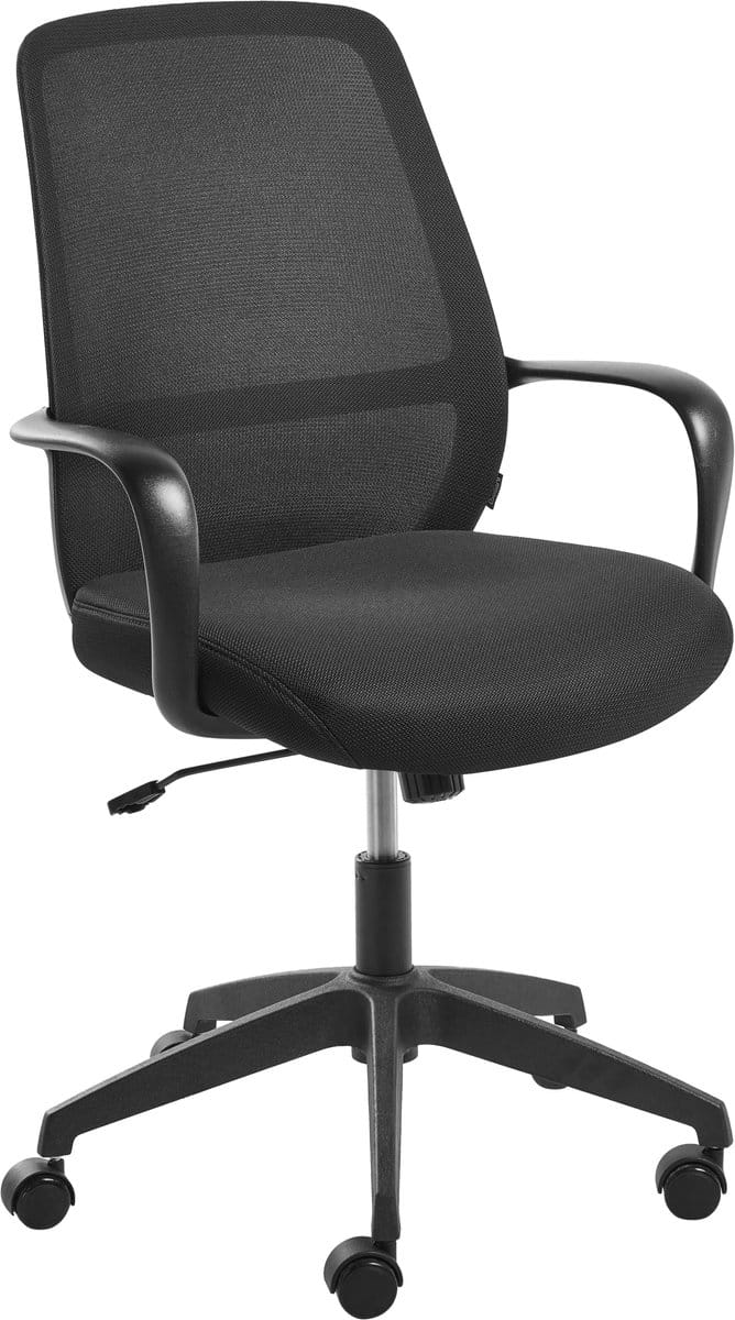 VELTO - Bureaustoel - Zwart - Polyester