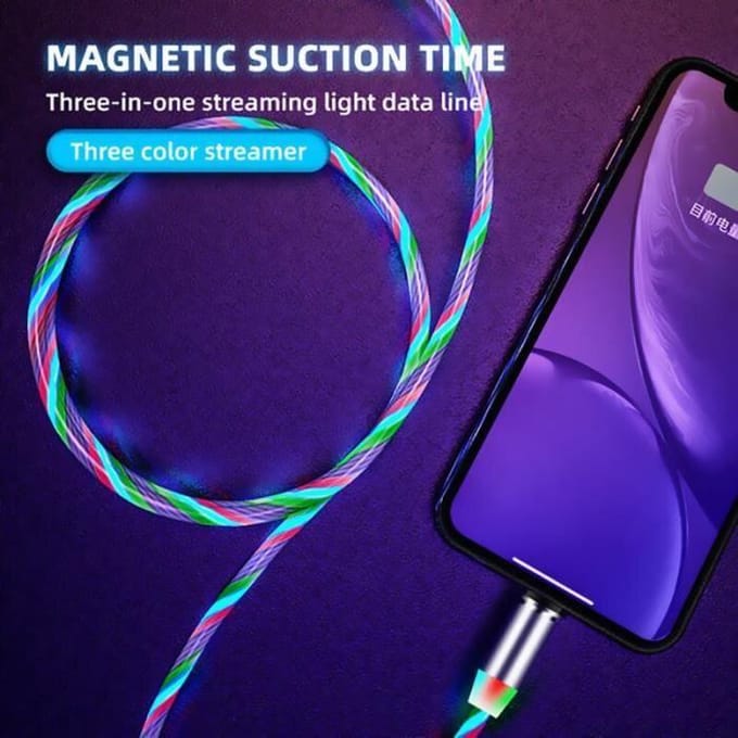 Magnetische opladerkabel - YWEI - Blauw voor Type C-1m - USB Micro en Type C - Snelladen - 1 m