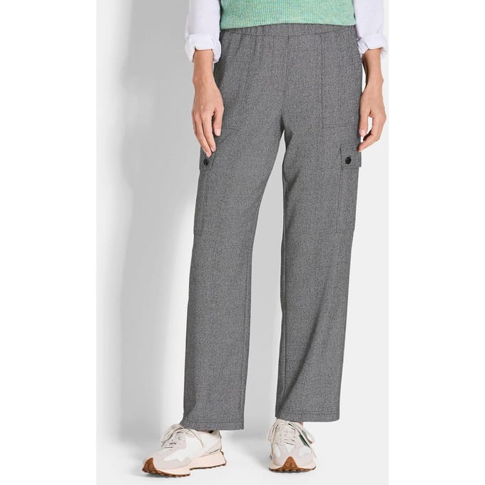Cargobroek VERA van viscose-jersey - zwart / wit - Gr. 225 van Goldner Fashion