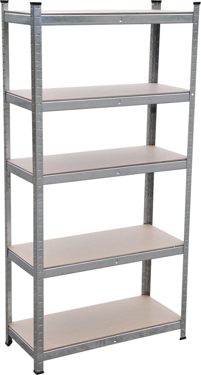 Kynast Stellingkast met 5 Verstelbare Planken - 172 x 75 x 30 cm - Staal - 75 kg Per Plank