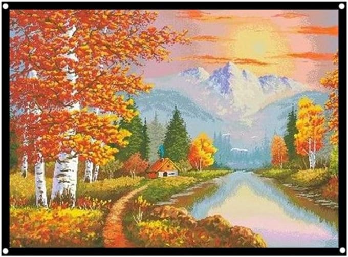 Projectiescherm - Beamerdoek - Thuisbioscoop Creëren - Kreukvrij Polyester - 72 inch - Wit