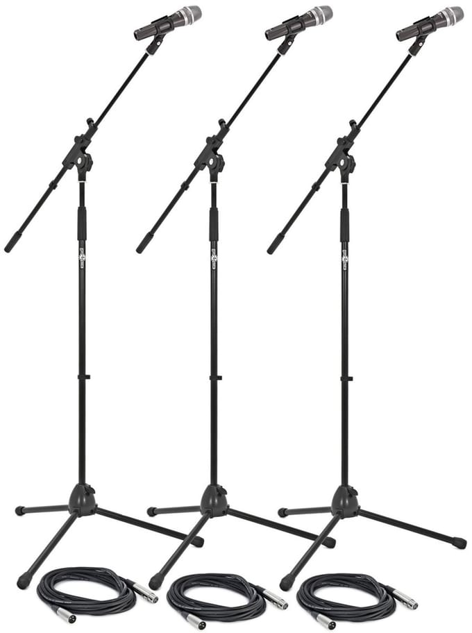 3 Stuks Microfoon Podiumpakket van Gear4music