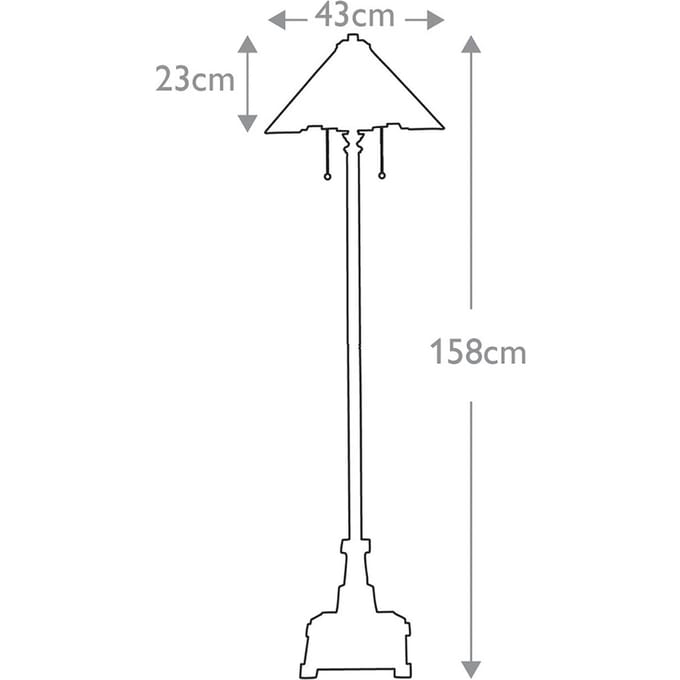 Quoizel Staande LED Lamp Inglenook | 2X E27 Max 60W | Valiant Bronze