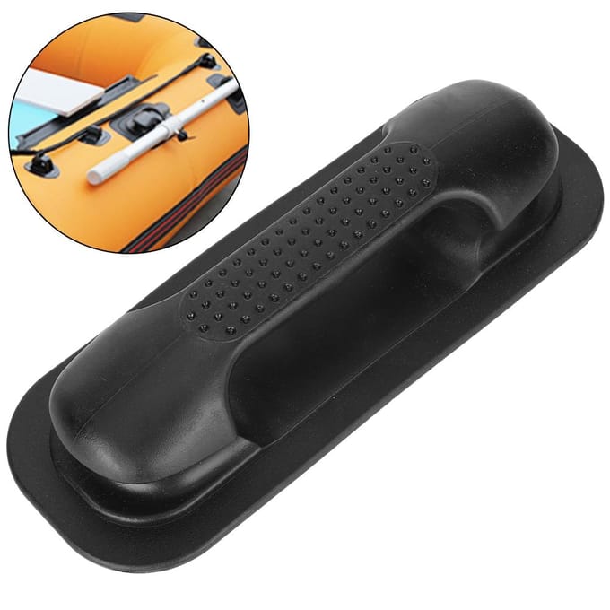 Opblaasbare Rubberboot Zijmontage Handgreep Kajak Kano Dinghy Handgreep Bootaccessoire black