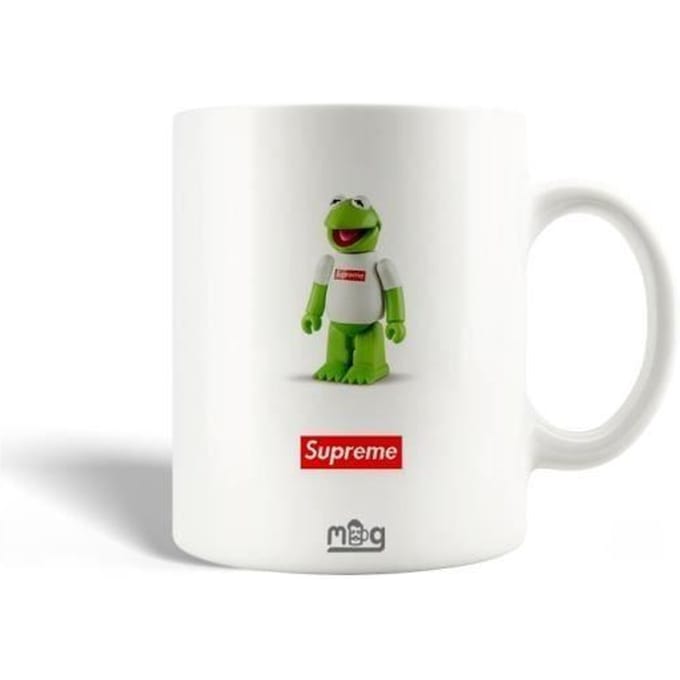 Mug en Céramique - Supreme - Kermit la Grenouille - 30cl - Blanc - Compatible Lave-Vaisselle