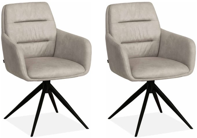 MX Sofa - Eetkamerstoel Paco - Sand (set van 2 stoelen)