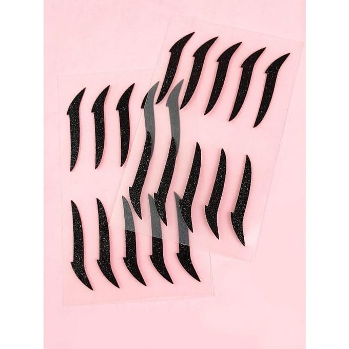1 Vel Oogpotlood Print Tattoo Sticker zwart