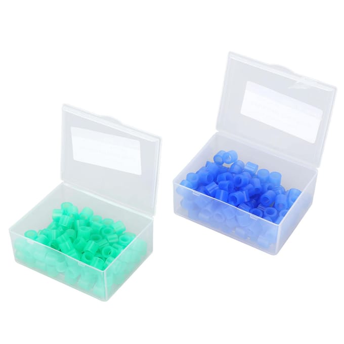 200 anneaux de code couleur en silicone faciles à nettoyer pour distinguer les dents orthodontiques et blue