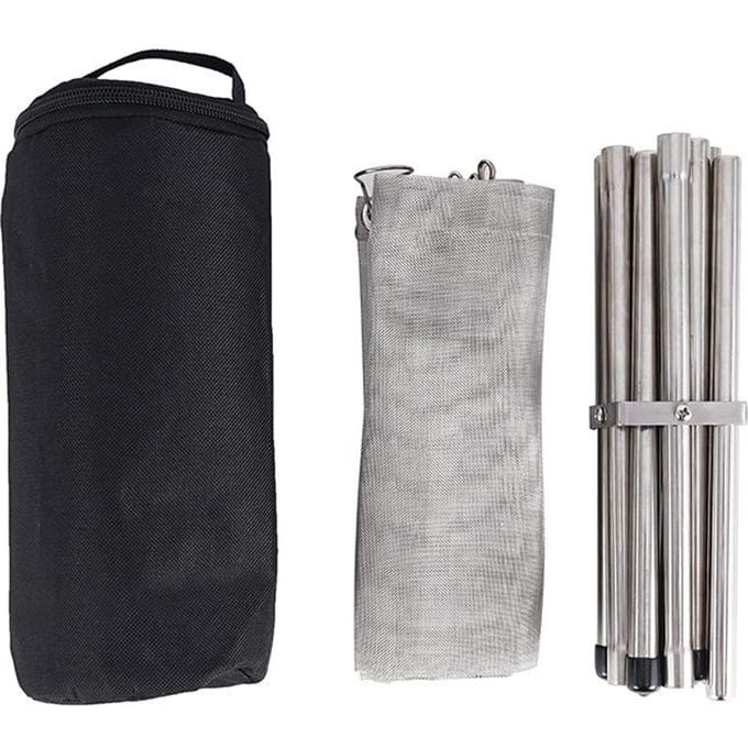 Support de Feu de Camp Pliant Portable d'Extérieur Support de Foyer de Feu Camping Support de Combustible Solide Réchaud Cadre de Feu Chauffage Bois Charbon de Bois 56*56*43cm gray