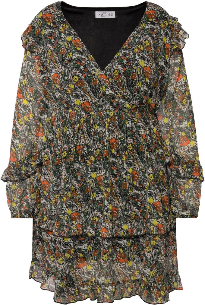Studio Untold - Dames - Chiffon mini-jurk - Grasgroen - Maat 50+