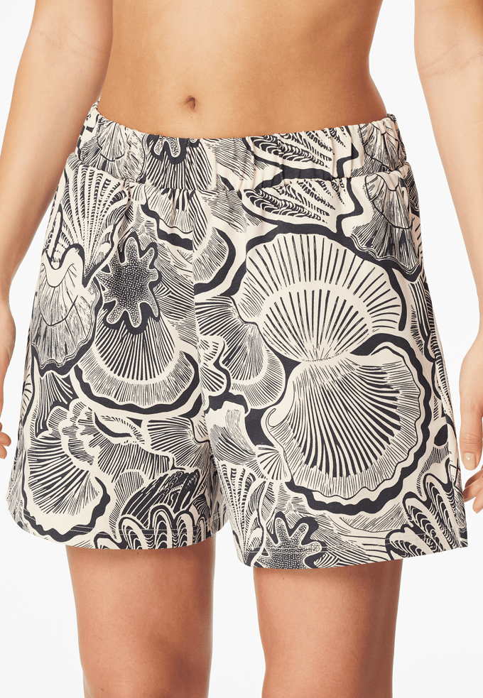 Korte broek van Heavy Single Jersey met schelpenmotief, multicolor - Mix+ Relax 34