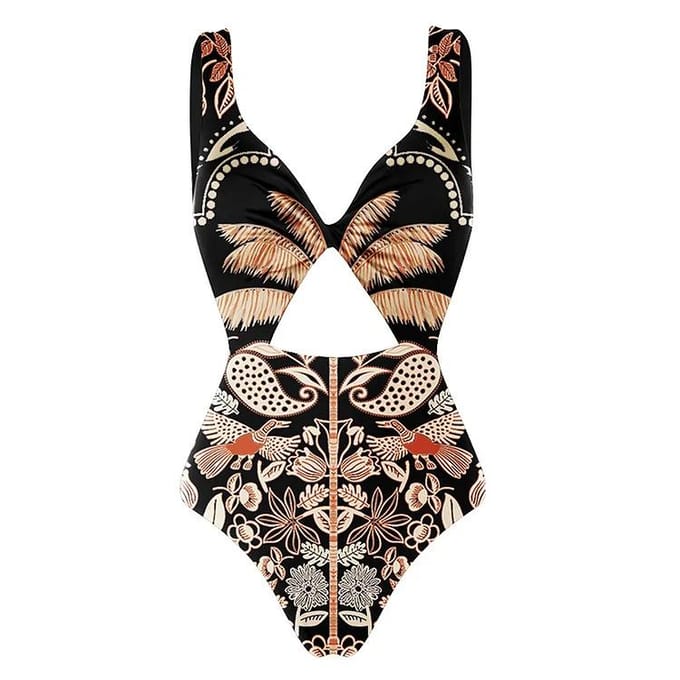Nieuw Sexy Slank Eendelig Hot Spring Badpak Dames Badpak M black