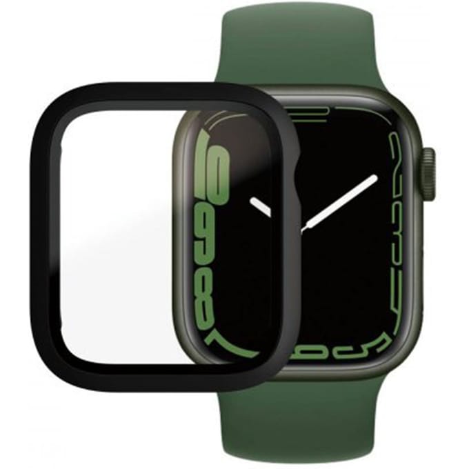PanzerGlass Screenprotector geschikt voor Apple Watch - 41 mm Glazen | PanzerGlass Full Body Protector - Case Friendly - Zwart