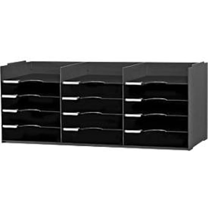 PAPERFLOW Sorteerstation - polystyreen - voor A4+ formaat - zwart
