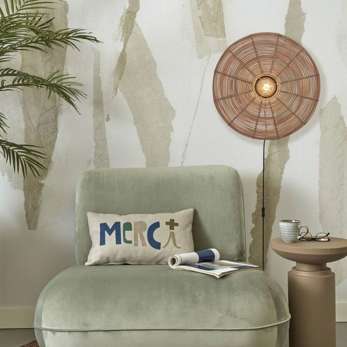 GOOD&MOJO Wandlamp Tanami - Rotan - Ø55cm - Binnen Modern