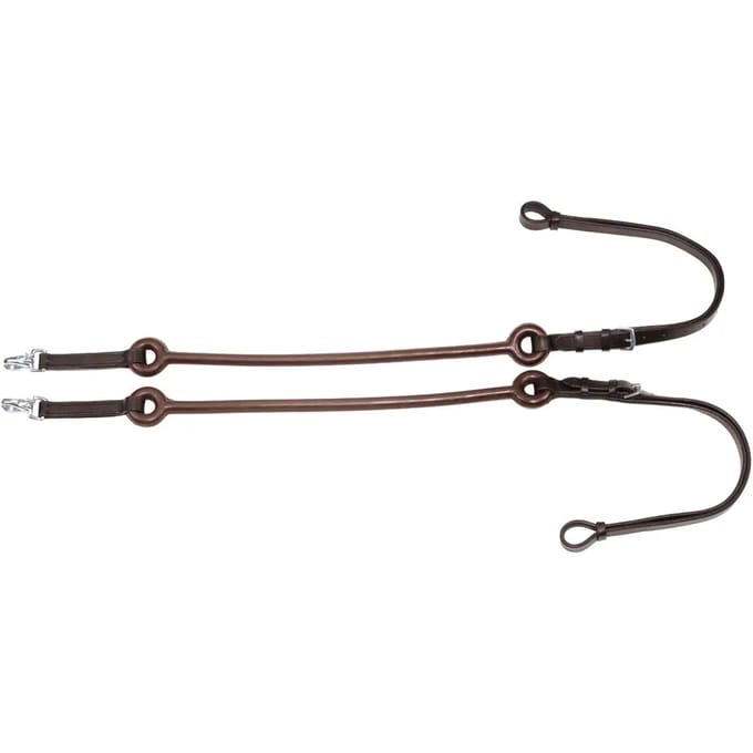 Elastische leren teugels voor paarden Umbria Equitazione
