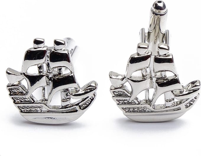 Manchetknopen - Zeilboot Zeilen Piratenschip Tweemaster