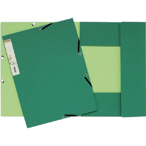 Exacompta FOREVER® Elastomap 3 kleppen uit gerecycleerd karton 380g/m2 - A4 - Donkergroen - 56983E