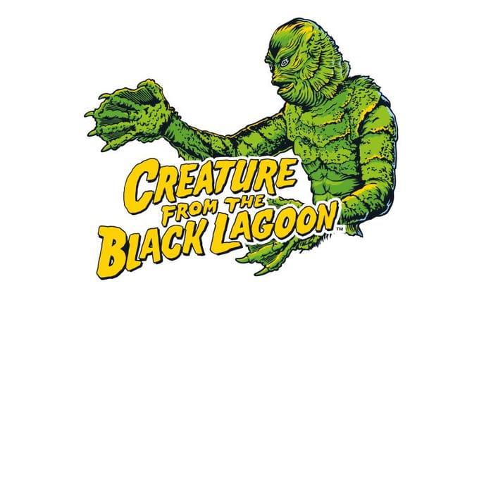 Universal Monsters Creature From The Black Lagoon Crest T-shirt - Wit - L