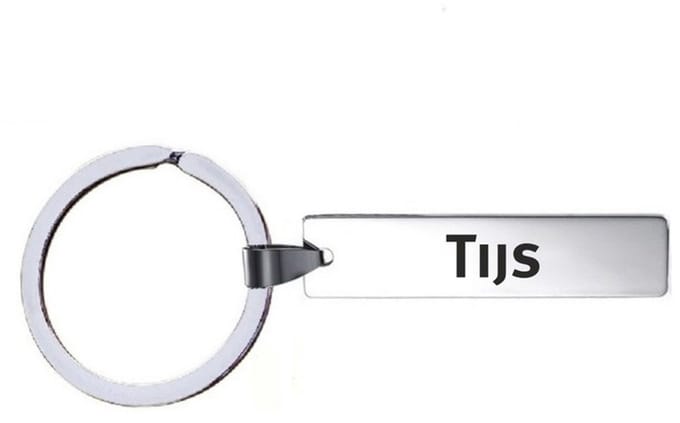 Sleutelhanger Met Naam - Tijs - RVS