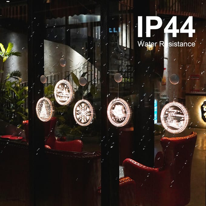 Hangende Fairy LED's String Lights Gordijnlamp Constante Heldere Modi met Bel Ontwerp IP44 Water type1 brown