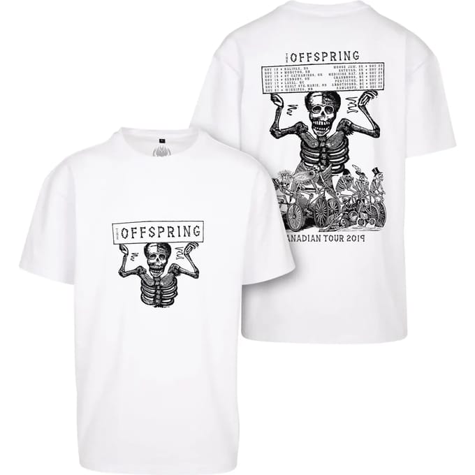 Merchcode The Offspring - Canadian Tour Oversize Heren Tshirt - S - Wit