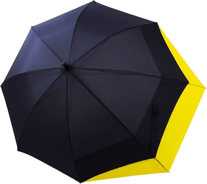 doppler Paraplu Fiber Long Automatic Move Navy / Yellow Blauw Geel