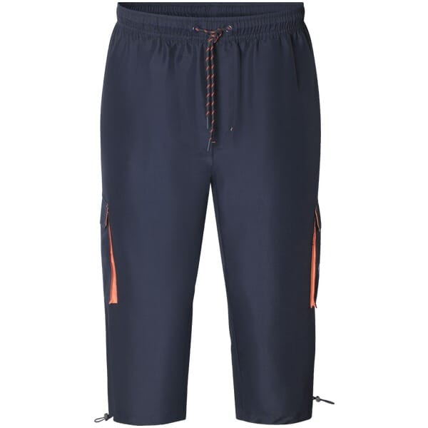Jan Vanderstorm herren Cargobermuda - 56 - donkerblauw - Plus Size