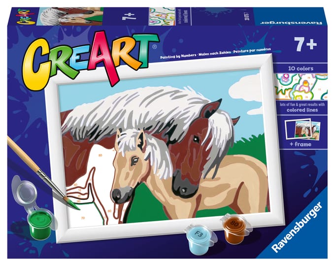 Ravensburger CreArt Mother & Foal - Schilderen op nummer voor kinderen
