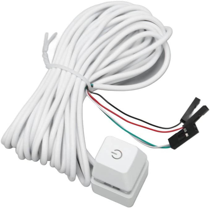 Allecto - Desktop Computer Schakelaar - Externe Afstandsbediening - Plug and Play - Duurzaam - Power On Off Switch - Geschikt voor Desktop PC - Blauw