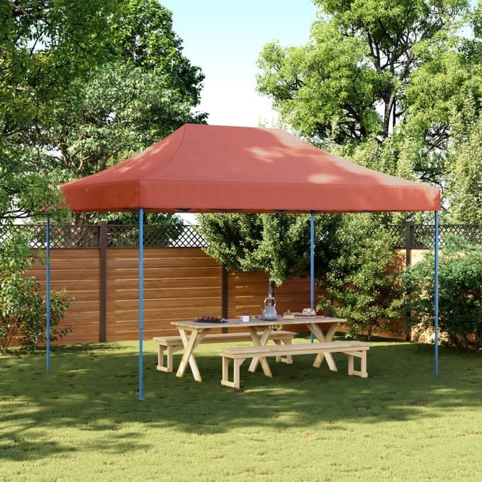 vidaXL - Partytent - inklapbaar - pop-up - 410x279x315 - cm - terracotta