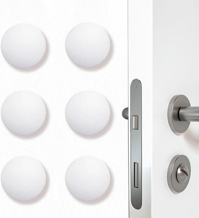 Deurstoppers Muurbeschermer - Deurbumper Geluiddemper - Muren Beschermen - Zelfklevend Siliconen - 6 stuks - Wit
