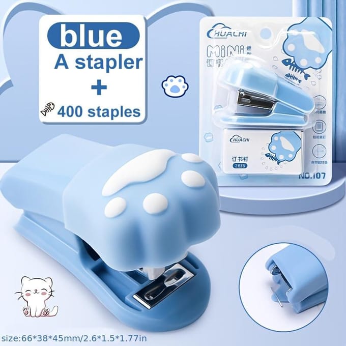 Kattenpoot Mini Nietmachine blauw