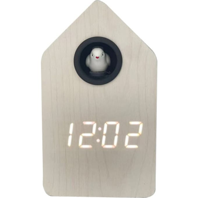 Karlsson - Wekker Cuckoo LED - Wit