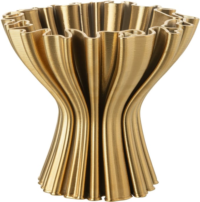 J-Line vaas 3D Print Onregelmatig Breed - porselein - goud