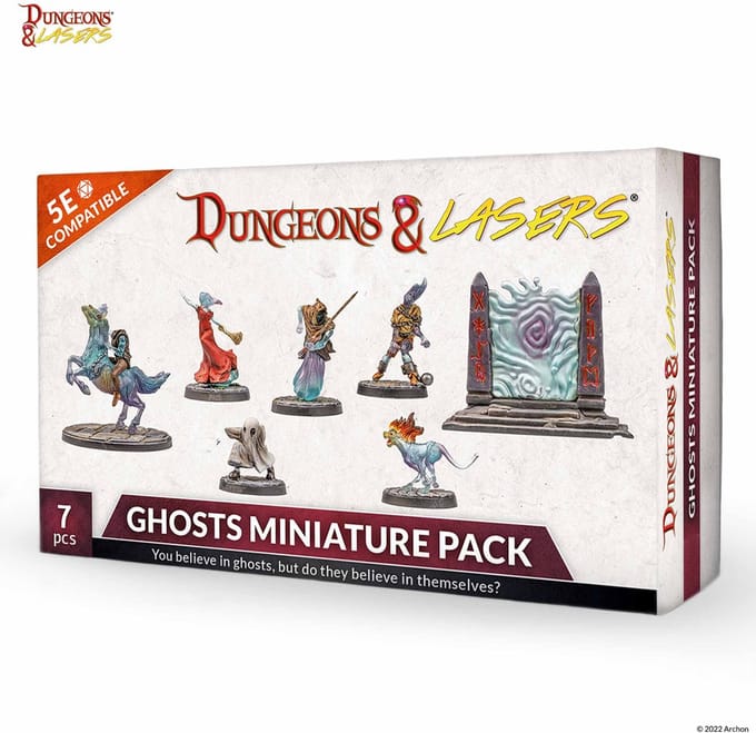 Dungeons and Lasers - GHOSTS MINIATURE PACK - RPG Terrein - Roleplaying Games - Geschikt voor DND 5E