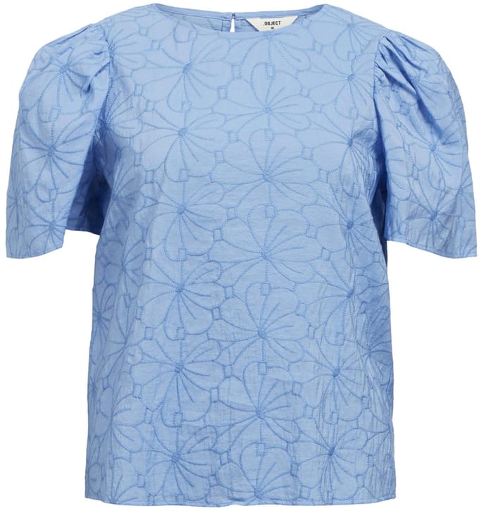 Object T-shirt Objilly S/s Re O-neck Top 138 23046466 Cornflower Blue Dames Maat - 38