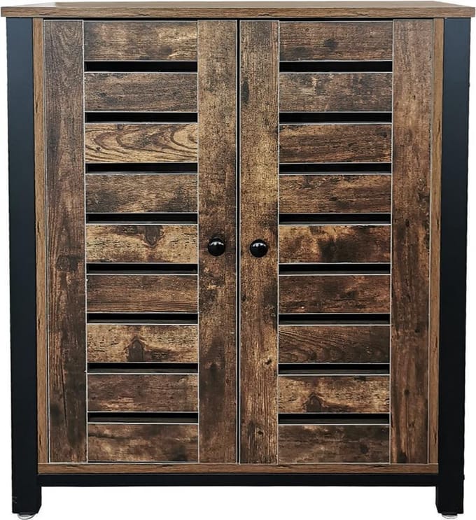 Dressoir industrieel vintage Stoer design - wandkast opbergkast metaal hout