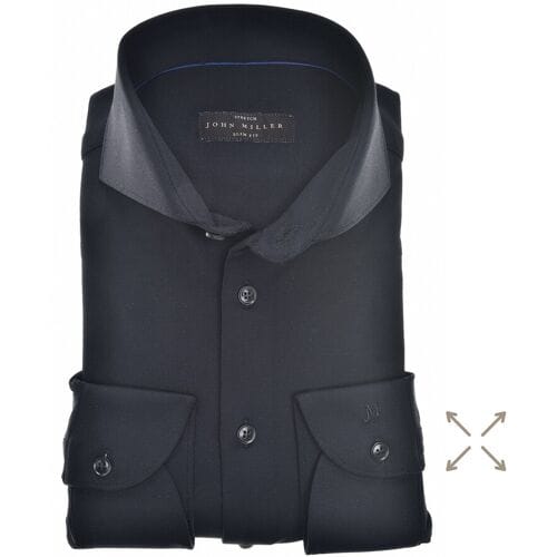 John Miller Overhemd Tailored-Fit Hyperstretch Zwart / male