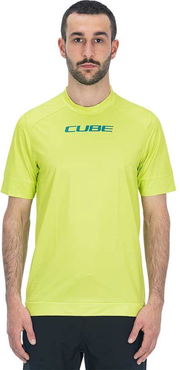 Cube Atx Korte Mouw Enduro Trui Geel XL Man