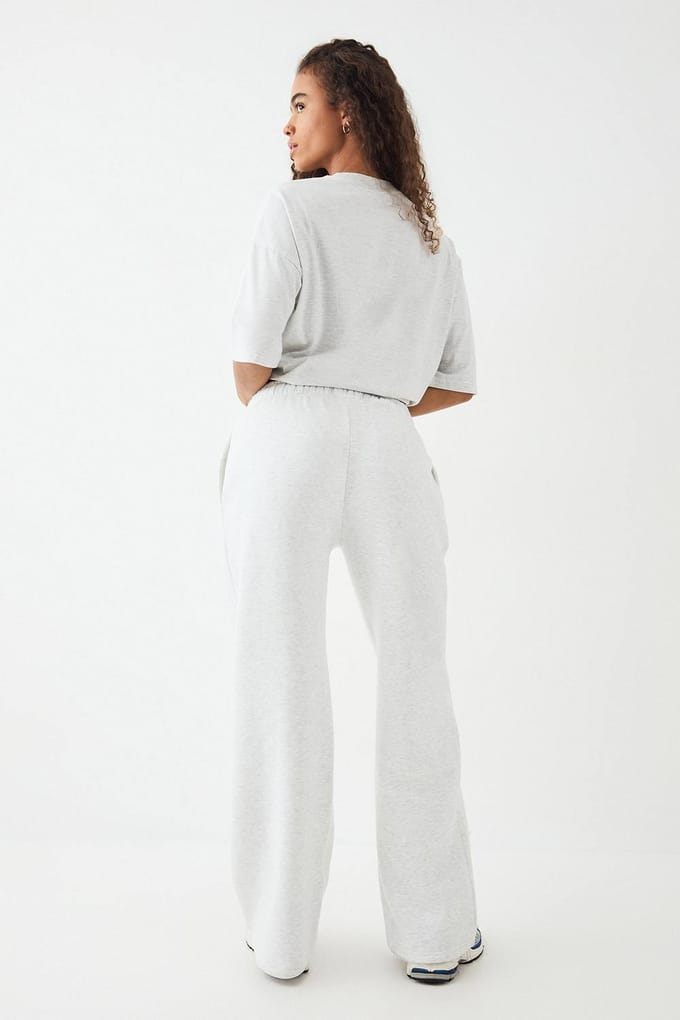 Dames DSGN Studio Geembosseerde Rechte Pijp Jogger | Ash Grey | Maat: 2XL