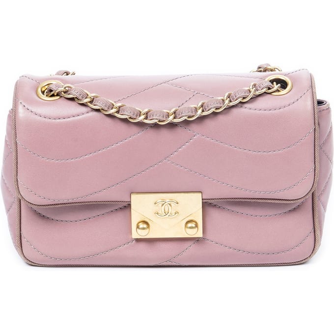 Push Lock Wave Chain Flap  Schoudertas
