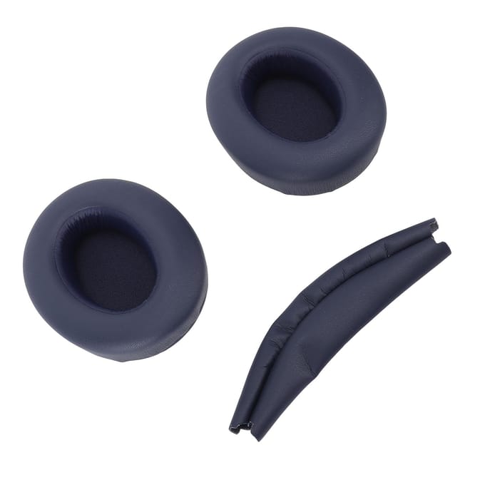 Coussinets d'oreille de remplacement avec housse d'arceau pour casque WH XB910N Cuir protéiné Mousse à mémoire de forme Éponge bleu