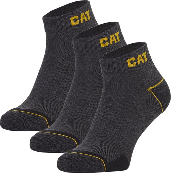 CAT Enkelsokken Work Sneakers 3-paar Antraciet - Maat 43-46