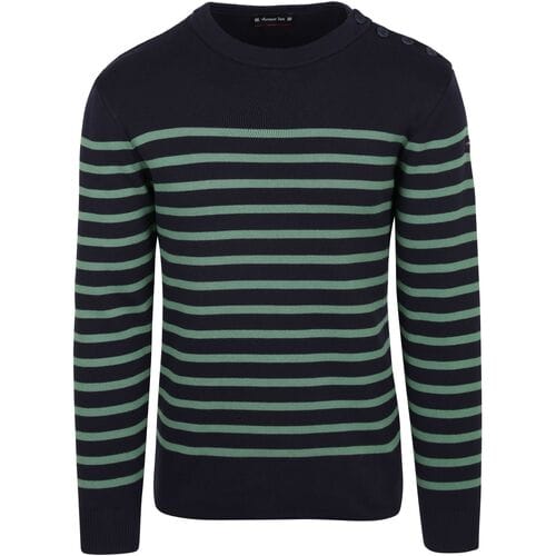 Armor-Lux Groix Trui Strepen Navy Groen - Maat XXL - Heren