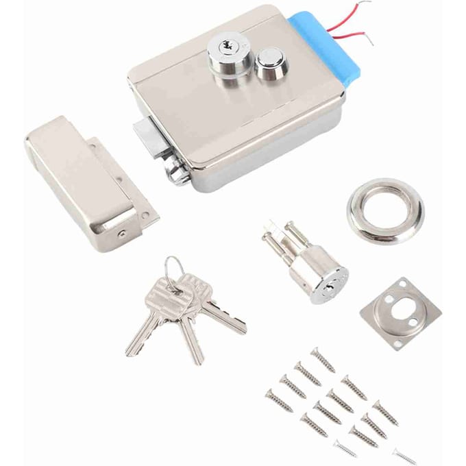Serrure électrique de sécurité Q799, serrure de porte à commande électrique pour kit de système de contrôle d'accès de porte white