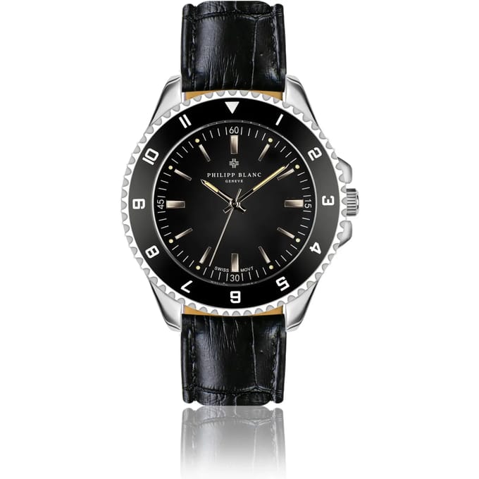 Krokodillenleren horloge Philipp Blanc Avenches